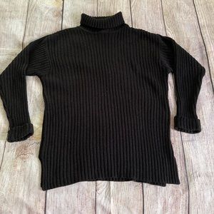 Vintage 90s Ribbed Knit Sweater Turtle Neck